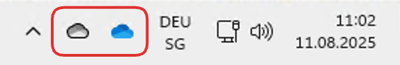 OneDrive-Symbole unter Windows